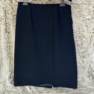 Le Suit Women's Size 14 Black Pencil Skirt Straight Knee Length Lined Career